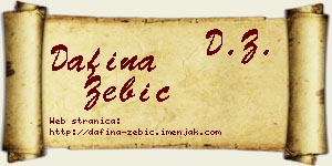 Dafina Zebić vizit kartica